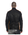 Biker in Pelle Antichizzata da Uomo Nero – Axel | Leather Trend