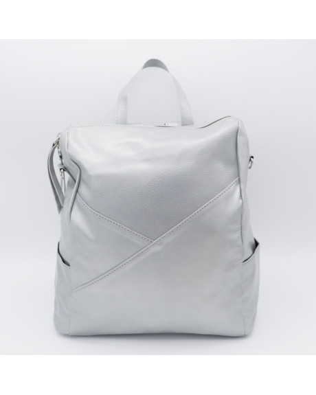 Zaino mod. Iside Argentato in vera pelle 100% made in Italy