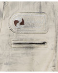 Biker in Pelle Tamponata da Uomo Avorio – Axel | Leather Trend