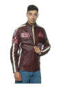 Biker in Pelle Tamponata da Uomo Bordeaux – Axel | Leather Trend