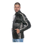 Biker in Pelle da Uomo Verde Scuro – Axel | Leather Trend