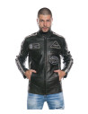 Men's Dark Green Leather Biker Jacket – Axel | Leather Trend
