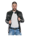 Biker in Pelle da Uomo Verde Scuro – Axel | Leather Trend