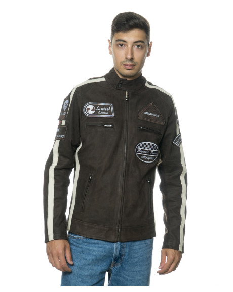 Men's Nubuck Biker Jacket – Axel | Leather Trend