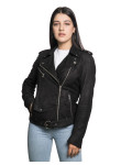 Women's Vintage Black Leather Perfecto – Emma | Leather Trend