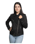 Women's Vintage Black Leather Perfecto – Emma | Leather Trend