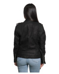 Women's Vintage Black Leather Perfecto – Emma | Leather Trend