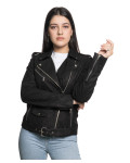 Women's Vintage Black Leather Perfecto – Emma | Leather Trend