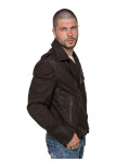 Men's Scretched Nubuck Leather Perfecto - Armando | Leather Trend