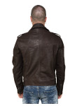 Men's Scretched Nubuck Leather Perfecto - Armando | Leather Trend