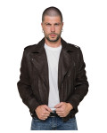 Men's Scretched Nubuck Leather Perfecto - Armando | Leather Trend