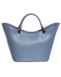 Women's Blue Leather Bag - Clara | Leather Trend