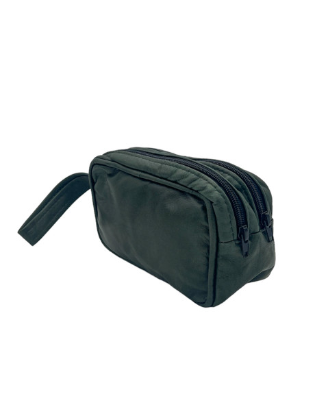 Borsello Piccolo  uomo in vera pelle 100% made in Italy mod. Travellino Bis Nero 2