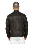 Biker Men's Dark Brown Nubuck Oil Leather – Avatar | Leather Trend