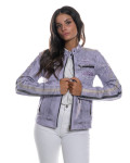 Biker in Pelle Tamponata Lilla – Raven | Leather Trend