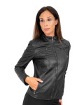 Giacca in Pelle Donna Nera - Michela | Leather Trend