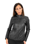 Giacca in Pelle Donna Nera - Michela | Leather Trend