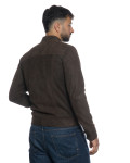 Giacca Biker Uomo Testa di Moro in Pelle Nabuk - U06 | Leather Trend