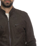 Giacca Biker Uomo Testa di Moro in Pelle Nabuk - U06 | Leather Trend