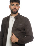 Giacca Biker Uomo Testa di Moro in Pelle Nabuk - U06 | Leather Trend
