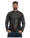 Men's Dark Brown Leather Jacket – U08 | Leather Trend