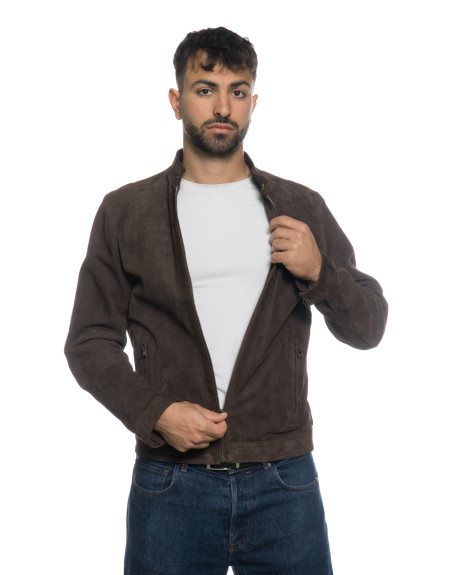 Giacca in Pelle Nabuk da Uomo - U010 | Leather Trend 2