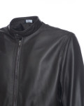 Men’s jacket mod. U010 Dark Brown in real leather 100% made in Italy