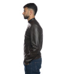 Men’s jacket mod. U010 Dark Brown in real leather 100% made in Italy