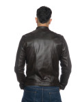 Men's Dark Brown Leather Jacket - U010 | Leather Trend