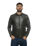 Giacca Uomo in Pelle Verde – U09 | Leather Trend