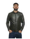Men's Green Leather Jacket – U09 | Leather Trend