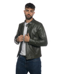 Giacca Uomo in Pelle Verde – U09 | Leather Trend