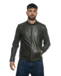 Giacca Uomo in Pelle Verde – U09 | Leather Trend