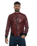 Giacca Bomber Uomo Bordeaux – Victor | Leather Trend