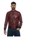 Giacca Bomber Uomo Bordeaux – Victor | Leather Trend