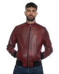 Men's Bordeaux Bomber Jacket – Victor | Leather Trend