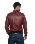 Men's Bordeaux Bomber Jacket – Victor | Leather Trend