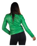 Giacca in Pelle Donna Verde - Michela | Leather Trend
