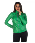 Women's Green Leather Jacket - Michela | Leather Trend