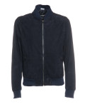 Bomber Uomo Blu in Pelle Camoscio – David | Leather Trend