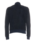 Bomber Uomo Blu in Pelle Camoscio – David | Leather Trend