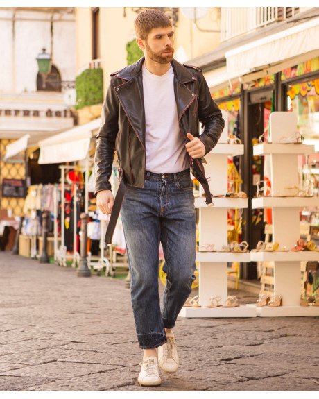 Chiodo Tre Tasche Uomo in Pelle Asportata - Armando | Leather Trend 2