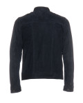 Men's jacket mod. U010 in genuine blue suede leather 100% made in Italy