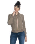 Bomber Donna Fango in Pelle Camoscio - Malesia | Leather Trend