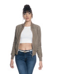 Bomber Donna Fango in Pelle Camoscio - Malesia | Leather Trend