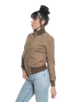 Bomber Donna Fango in Pelle Camoscio – Polo Bis | Leather Trend