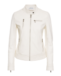 Women's White Leather Jacket – Giulia | Leather Trend