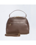 Women’s bag mod. Praga Dark Brown genuine leather 100% Made in Italy