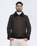 Men's nubuck and shearling jacket - Francesco | Leather Trend