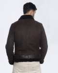 Men's nubuck and shearling jacket - Francesco | Leather Trend